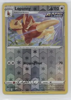 Lopunny Reverse Foil Pokemon Sword & Shield Fusion Strike #213 - Image 1