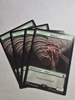 (x4) Insect - Elf Warrior Double Sided Token LOTR Commander - Image 2