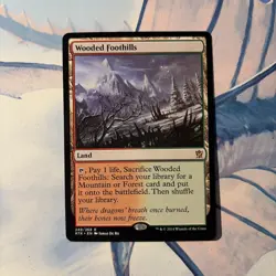 Magic The Gathering MTG WOODED FOOTHILLS Khans of Tarkir LP Lightly Played NM x1 - Image 1