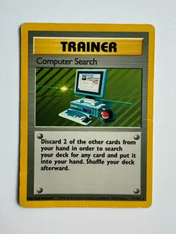 Computer Search | 71/102 | Base Set Unlimited | Rare | Pokemon TCG - Damaged - Image 1