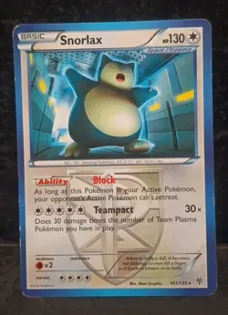 LP Snorlax (Team Plasma) 101/135 Plasma Storm Regular 2012 Pokemon - Image 1