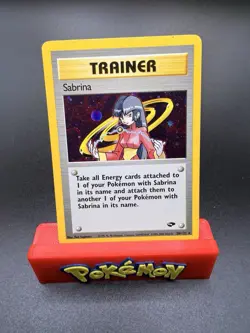 Sabrina Trainer 20/132 Holo Rare Gym Challenge WOTC Pokemon Card Near Mint-f - Image 1