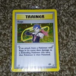Pokemon TCG Koga 19/132 Gym Challenge Holo Rare Trainer English 2000 - Image 1
