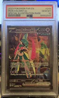 PSA 10 Iron Valiant EX 249/182 Paradox Rift SIR Holo Pokemon Card - Gem Mint - Image 3