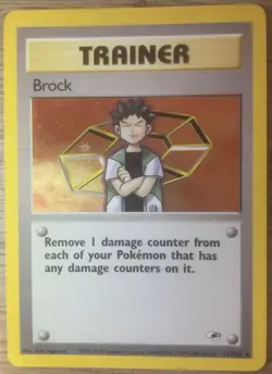 Pokemon Brock 15/132 Holo Rare Trainer | Gym Heroes Unlimited | NM/ LP+ - Image 1