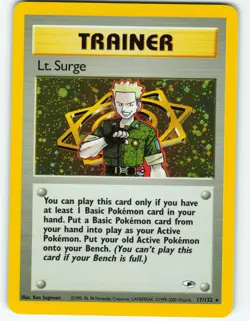 Lt. Surge - Holo - 17/132 Gym Heroes - Pokemon TCG - 2000 - Image 1