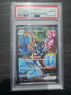 Pokemon TCG Palafin EX 151/131 Prismatic Evolutions SIR PSA 10 - Image 3