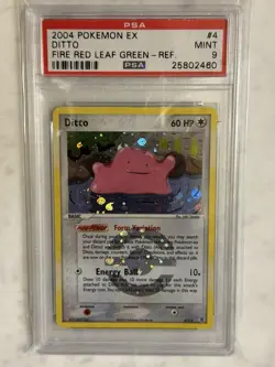 Pokemon 2004 Ditto EX FireRed LeafGreen 4/112 Reverse Holo Rare PSA 9 - Image 1