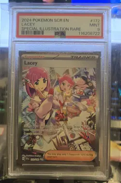 2024 Pokemon Stellar Crown Lacey 172/142 Ultra Rare PSA 9 MINT - Image 3
