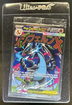 2025 Pokemon MEP Black Star Promos Mega Charizard X ex Full Art Sealed #023 - Image 1