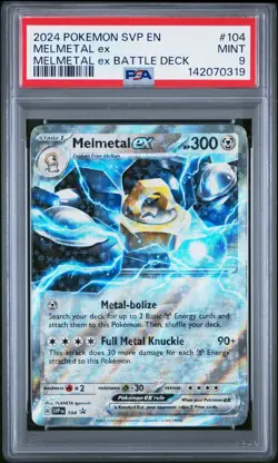 2024 POKEMON SVP EN-SV BLACK STAR PROMO #104 MELMETAL EX PSA 9 - Image 1