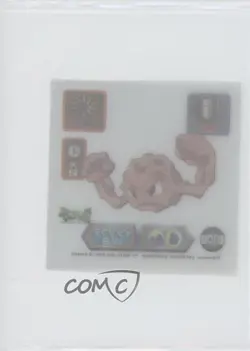 Geodude Pokemon Pocket Monsters Amada Super DX Gold Sticker Clear #D100 1999 - Image 2