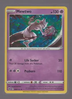 MEWTWO 056/172 HOLO PROMO COSMO HOLO LP Pokemon Brilliant Stars - Image 1
