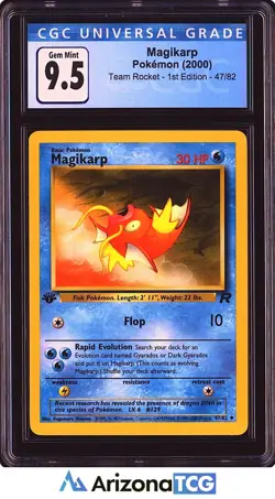 Pokemon 2000 Magikarp 47/82 Team Rocket 1st Edition CGC 9.5 - Image 1