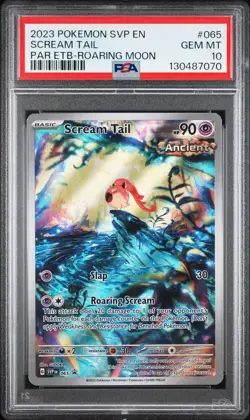 2023 POKEMON SVP EN-SV BLACK STAR PROMO #065 SCREAM TAIL PSA 10 - Image 1