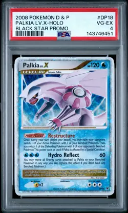 2008 POKEMON DIAMOND & PEARL BLACK STAR PROMO #DP18 PALKIA LV.X-HOLO PSA 4 - Image 1