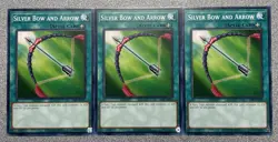 Silver Bow and Arrow LOB-EN091 (x3) Common Unlimited Edition NM - Image 1
