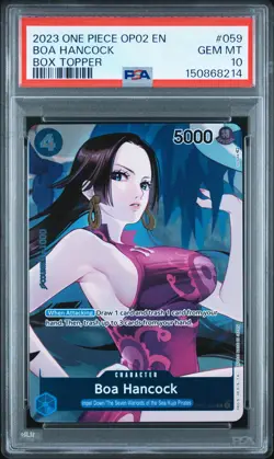 2023 ONE PIECE OP02-PARAMOUNT WAR BOX TOPPER #059 BOA HANCOCK PSA 10 - Image 1