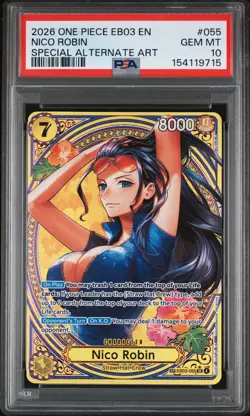 2026 ONE PIECE EB03-ONE PIECE HEROINES EDT SPECIAL ALT ART NICO ROBIN PSA 10 - Image 1