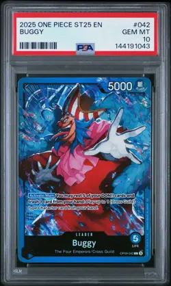 2025 ONE PIECE STARTER DECK ST25-BLUE BUGGY #042 BUGGY PSA 10 - Image 1