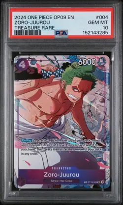 2024 One Piece Emperors In The New World Zoro-Juurou Treasure Rare PSA 10 #004 - Image 1