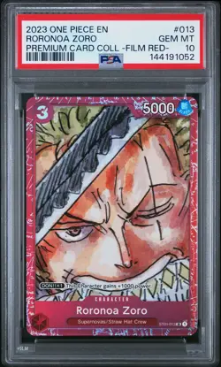 2023 ONE PIECE PREMIUM COLLECTION ONE PIECE FILM RED #013 RORONOA ZORO PSA 10 - Image 1