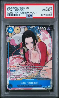 2025 ONE PIECE PROMOS ILLUSTRATION BOX VOL.1 #004 BOA HANCOCK PSA 10 - Image 1