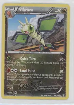 Vibrava Reverse Foil Pokemon Black & White Boundaries Crossed #98 - Image 1