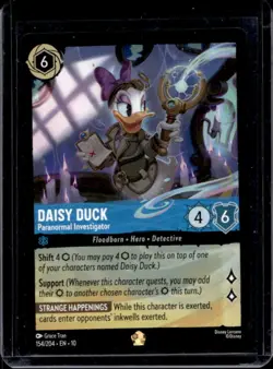 2025 Lorcana Disney Whispers in Well Daisy Duck Paranormal Investigator #154/204 - Image 1