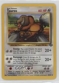 Tauros Pokemon Jungle #47 1999 - Image 1