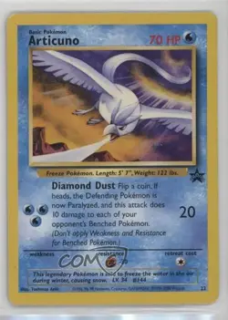 Articuno (Incorrect Artist Credit Error) Pokemon WOTC Black Star #22 1999 - Image 1