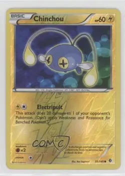 Chinchou Reverse Foil Pokemon Black & White Boundaries Crossed #55 - Image 1