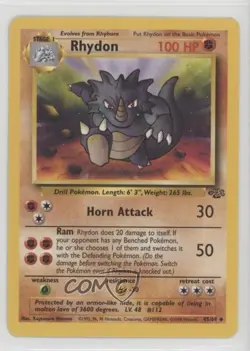 Rhydon Pokemon Jungle #45 1999 - Image 1
