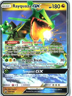 World Championship Decks Rayquaza GX #109/168 Ultra Rare Trading Card TCG 2018 - Image 1