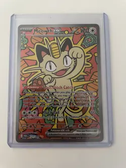 Meowth ex 121/088 SIR Full Art Holo Rare Pokemon TCG Card Perfect Order - Image 1
