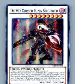D/D/D Cursed King Siegfried #SDPD-EN042 Yugioh 1st edition - Image 1