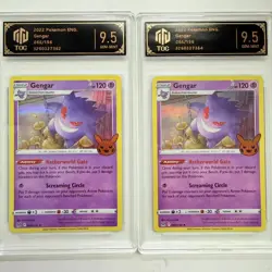 2x Pokemon TCG TOC 9.5 Gengar 066/196 Holo Graded Cards (Trick or Trade) AB78 - Image 1