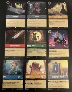 Disney Lorcana TCG First Chapter Card Lot. - Image 1