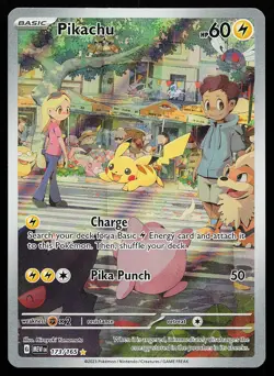 Pikachu 173/165 Holo Illustration Rare Scarlet & Violet 151 Pokemon Card - Image 1