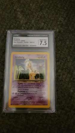 Girafarig 1st Edition 58/111 Neo Genesis Pokemon TCG Card NM - Image 1