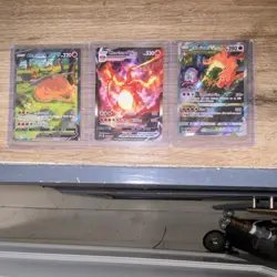 Pokemon Charizard Promo Full Art Holo Lot - V, VMAX, VSTAR - 3 Cards - Image 1