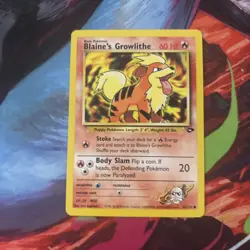 Pokemon Growlithe 62/132 Gym Challenge Blaine's Regular Unlimited Card - Image 1