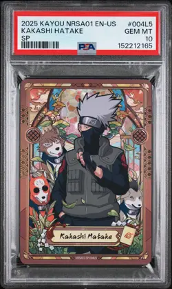 2025 KAYOU NARUTO SMRITI COLLECTIBLE CARD NRSA01 #004L5 KAKASHI HATAKE PSA 10 - Image 1