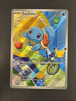 Pokemon TCG Promo Squirtle Basic MEP 039 80 HP Holo English Turtle Card - Image 1