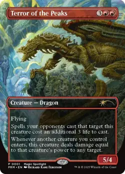 Magic MTG Spotlight Promo Terror of the Peaks Borderless NEAR MINT NM - Image 1