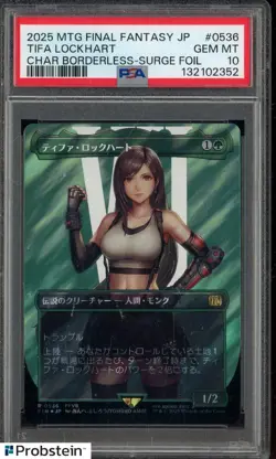 2025 MTG Final Fantasy Borderless Surge Foil #0536 Tifa Lockhart PSA 10 GEM MINT - Image 1