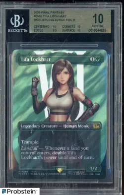 2025 MTG Final Fantasy Borderless Surge Foil #0536 Tifa Lockhart BGS 10 PRISTINE - Image 1