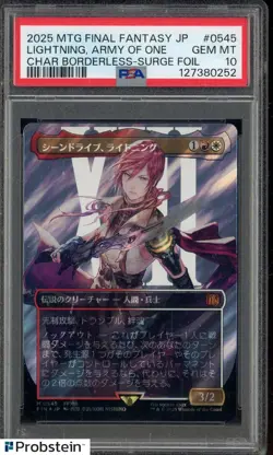 2025 MTG Final Fantasy Borderless Surge Foil #0545 Lightning Army of One PSA 10 - Image 1