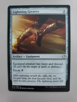 MTG Lightning Greaves Commander 2019 217/302 Regular Uncommon - Image 1