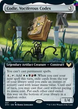 Codie, Vociferous Codex (Extended Art) [STX - 357] - NM [Foil] TCG MTG - Image 1